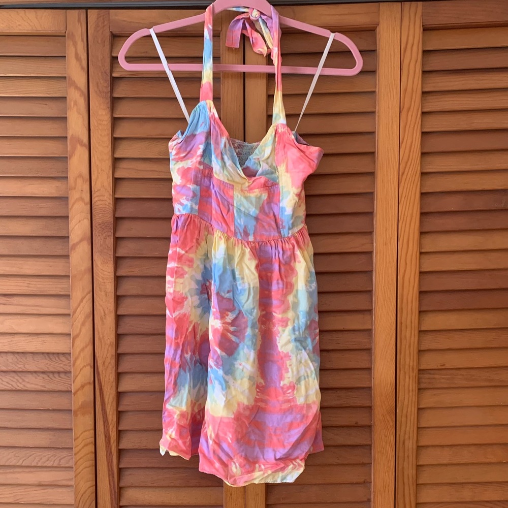 Tye dye halter dress